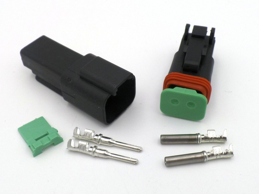 Deutsch 2 way black DT automotive connector